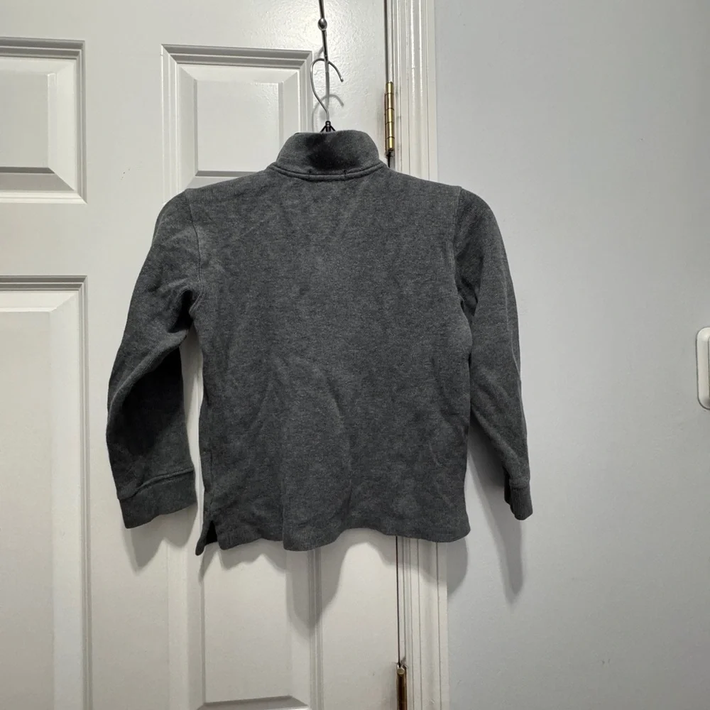 Polo by Ralph Lauren light grey 1/4 zip sweater size 7
